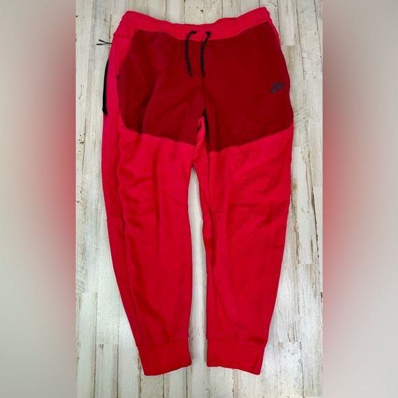 Nike Other - Nike Tech Fleece Jogger Pants Bright Red Men's XXL
